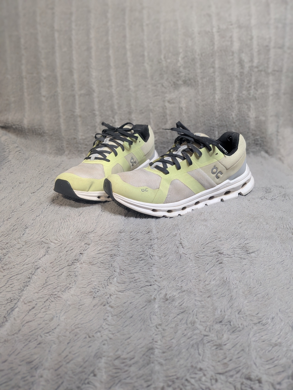 On Running Cloudrunning Women's Lime/Gray Running Shoes Missing Insole Size 10